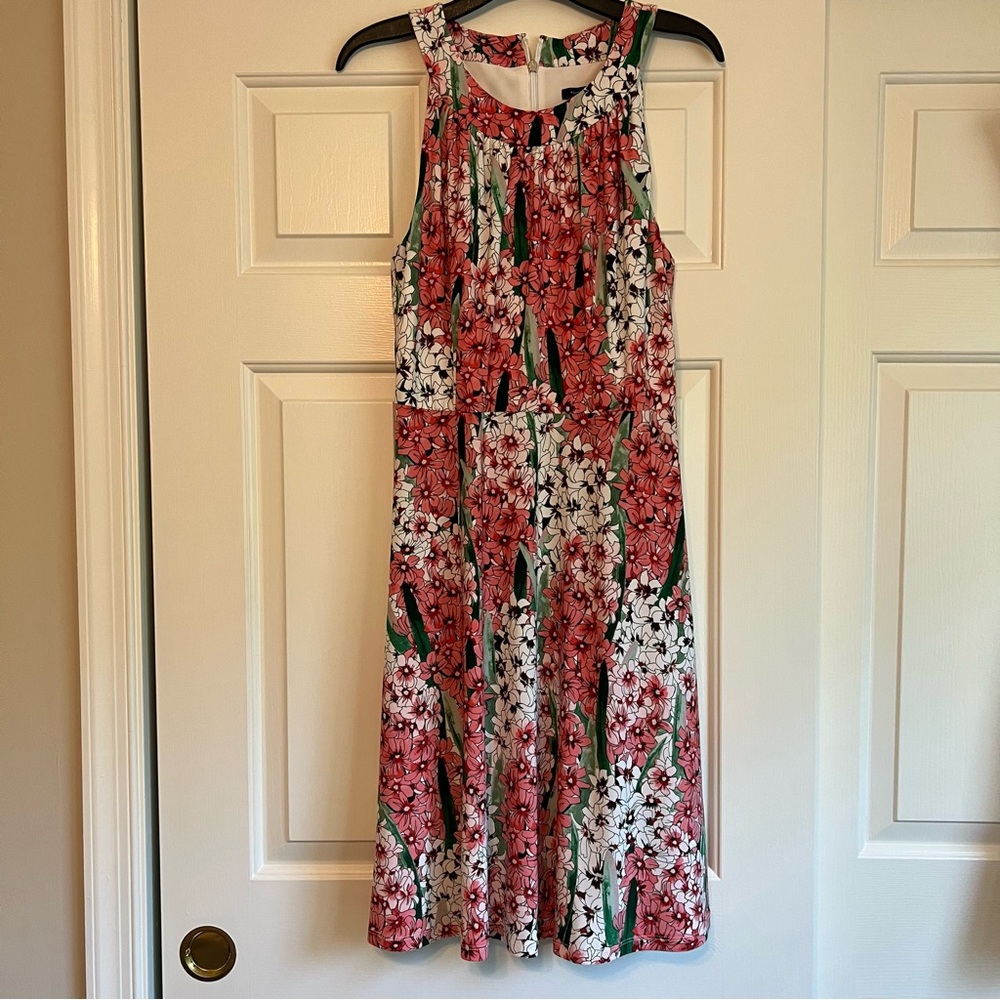 Tommy Hillier Women’s Pink And White Floral Sleeveless Tank Dress Size 12